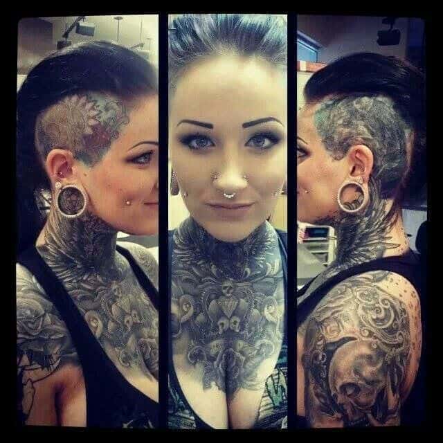 Tattooed pierced ebony