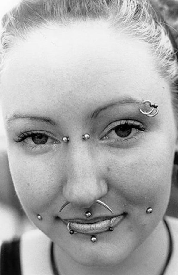 Crazy facial piercings