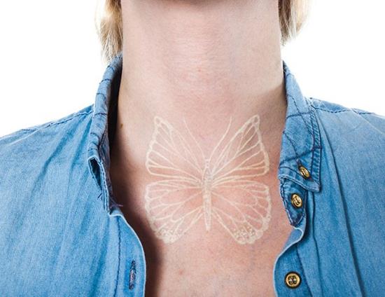 10-White-ink-butterfly-tattoo