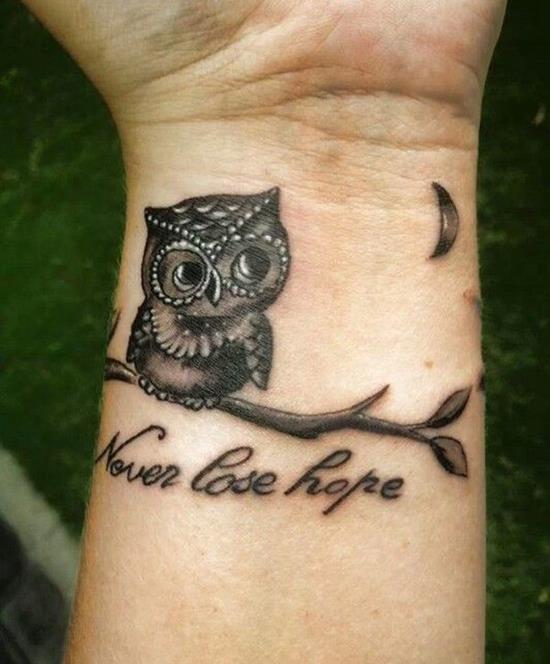 never lose hope owl tattoo