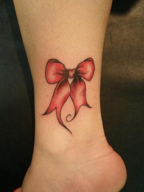 ribbon tattoo on leg 12-bow-leg-tattoo