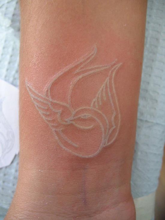 17-White-ink-Bird-tattoo