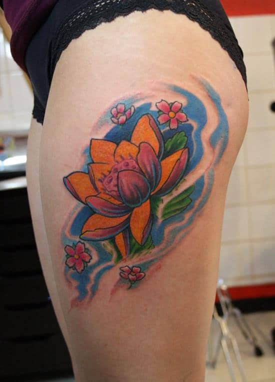 160 Beautiful Lotus  Flower Tattoos Their Meanings 