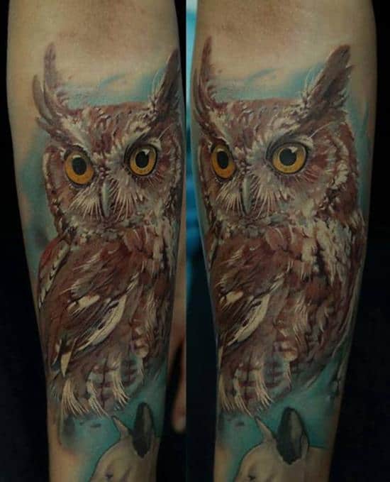 double owl tattoo