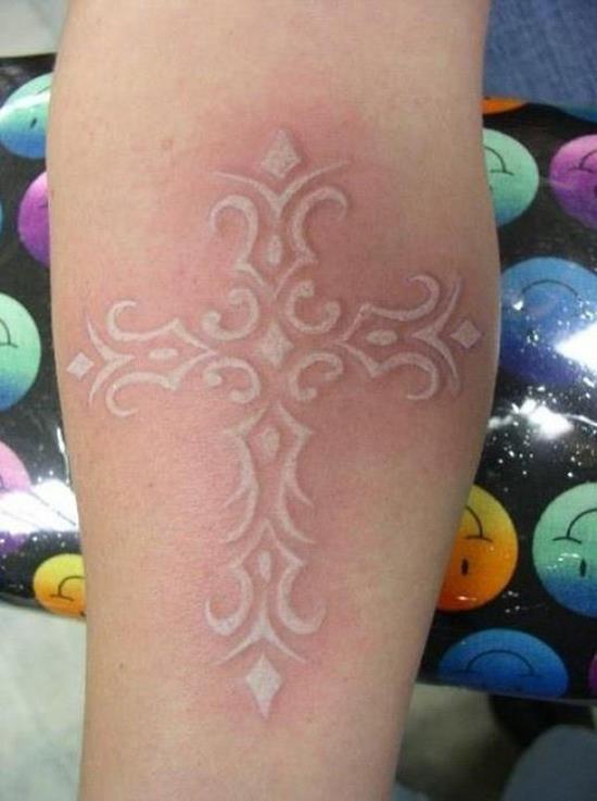 37-White-Ink-Cross-Tattoo