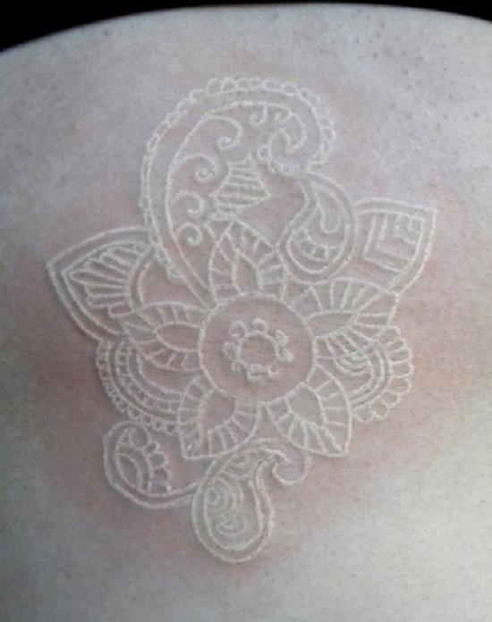 38-White-Ink-Flower-Tattoo