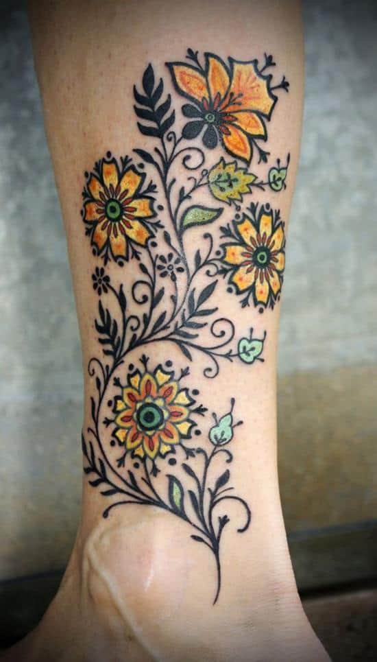 39-flower-tattoo-on-leg