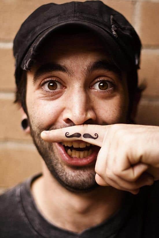 7-Finger-moustache-tattoo