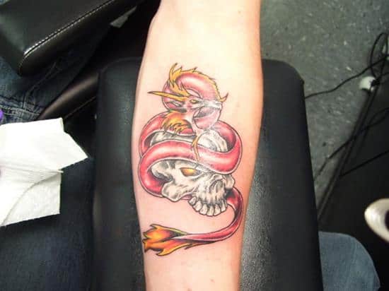 Bite-the-Dragon-Skull-Tattoo