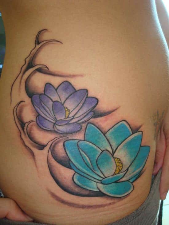 Japanese-Lotus-Flower-Tattoo-hip