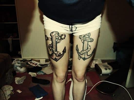 anchor tattoo on leg Leg-Tattoos-6