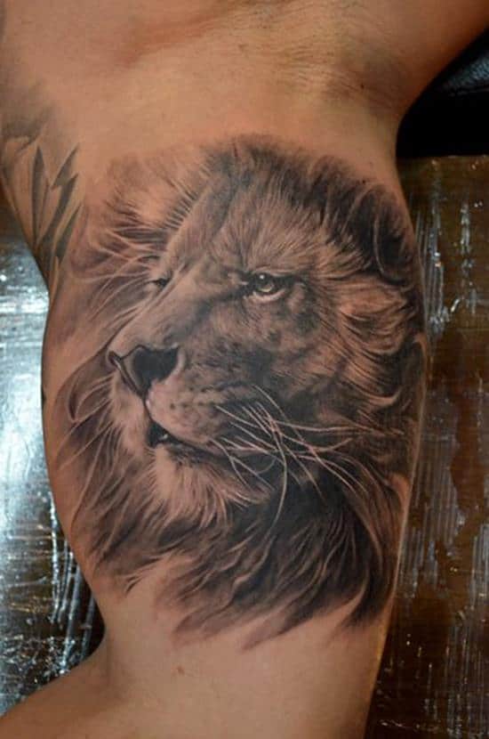 Lion-Head-Tattoo-on-Bicept