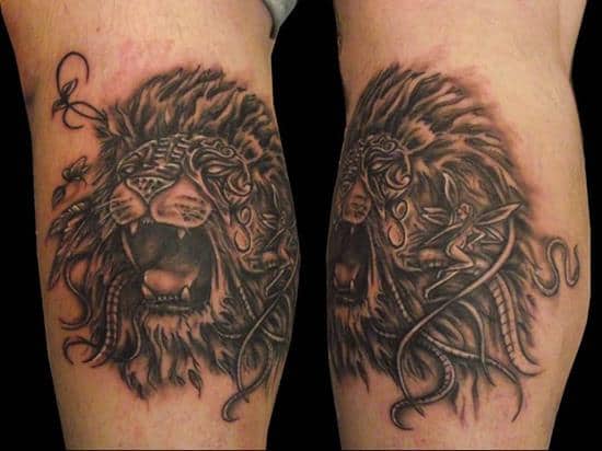 Lion-Tattoo-Design-For-Men-on-Leg