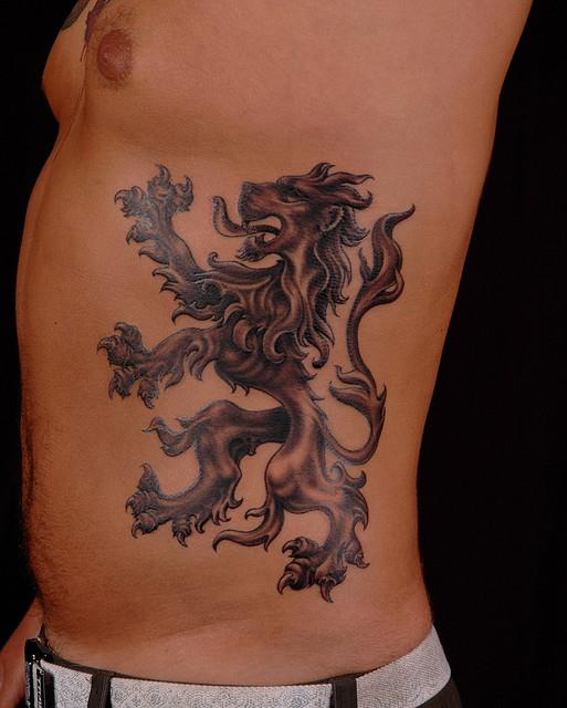 Lion-Tattoo-Design-on-Ribs