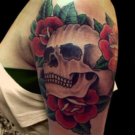 Roses-And-Skulls-Tattoo-Designs-Women