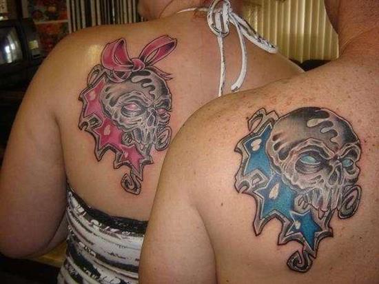 couples-tattoos-cool-skulls