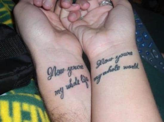 couples-tattoos-now-youre-my-whole-life-my-whole-world