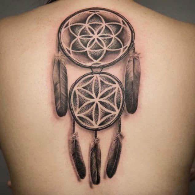 Dotwork Dreamcatcher Tattoo