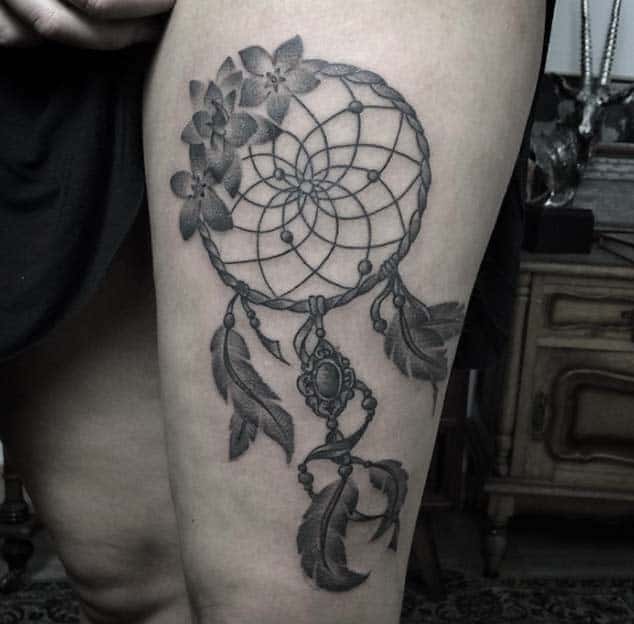 Dotwork Dreamcatcher Tattoo Design