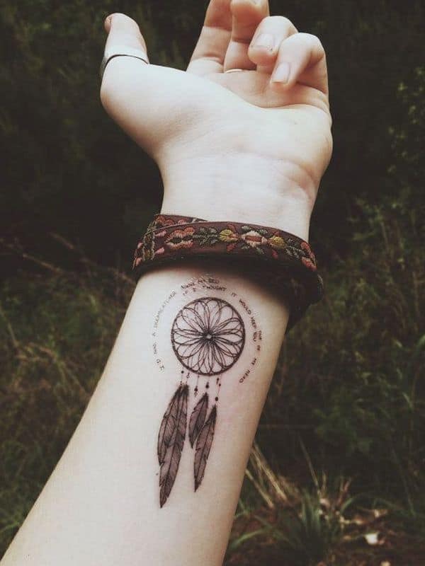 wrist Dreamcatcher Tattoo design