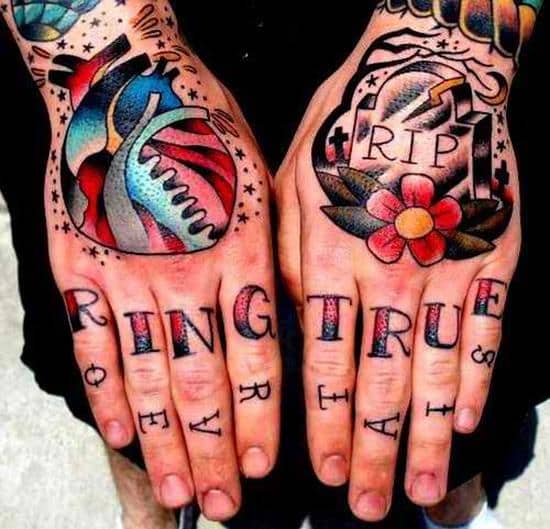 finger tattoos words ideas