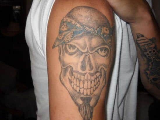 skull tattoo on arm