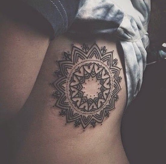 geometric sun tattoos designs