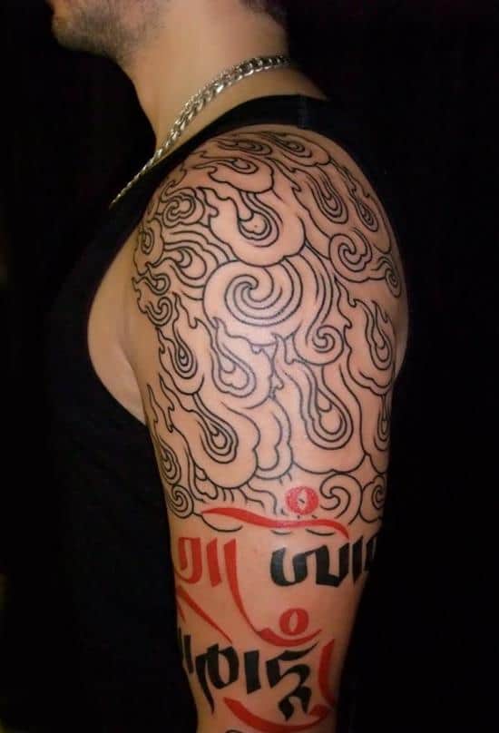 japanese-tribal-letter-tattoo-design