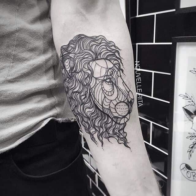 cool lion tattoo