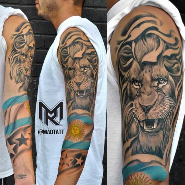 lion arm tattoo