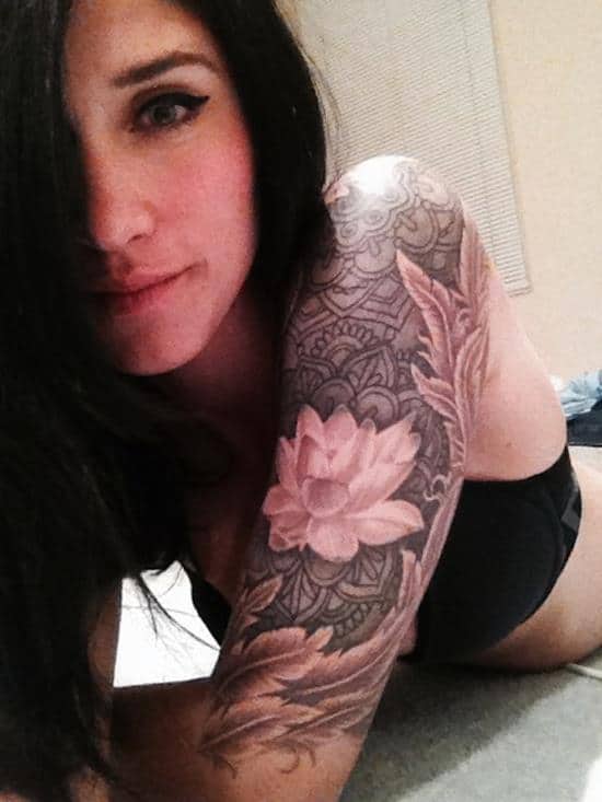 lotus-flower-tattoo-half-sleeve