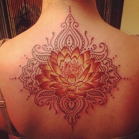 Watercolor Lotus Lower Back tattoo  Best Tattoo Ideas Gallery