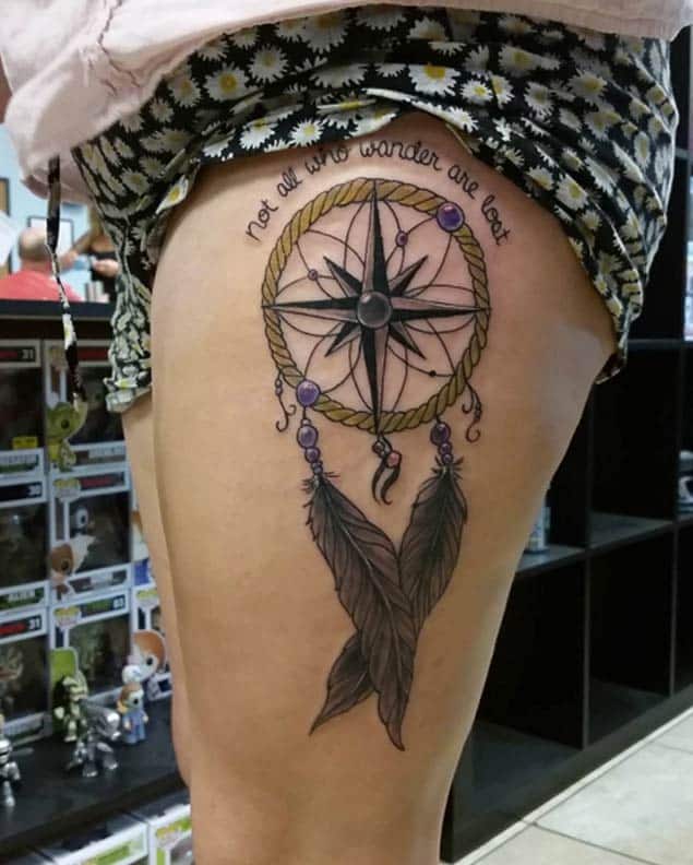 Nautical Themed Dreamcatcher Tattoo