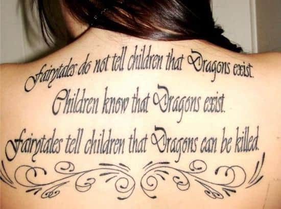 tattoo-quotes-fairy-tales-dont-tell-dragon-exist