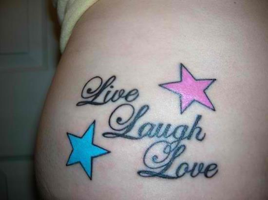 tattoo-quotes-live-laugh-love-with-stars