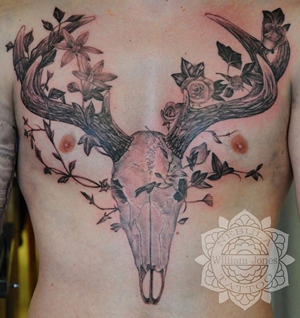 10-Stag-Skull-Tattoo