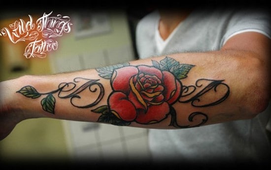 10Lettering-with-rose-tattoo