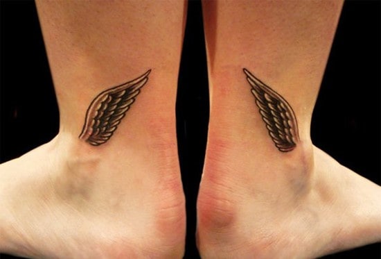 13-hummingbird-on-ankle-black-and-gray