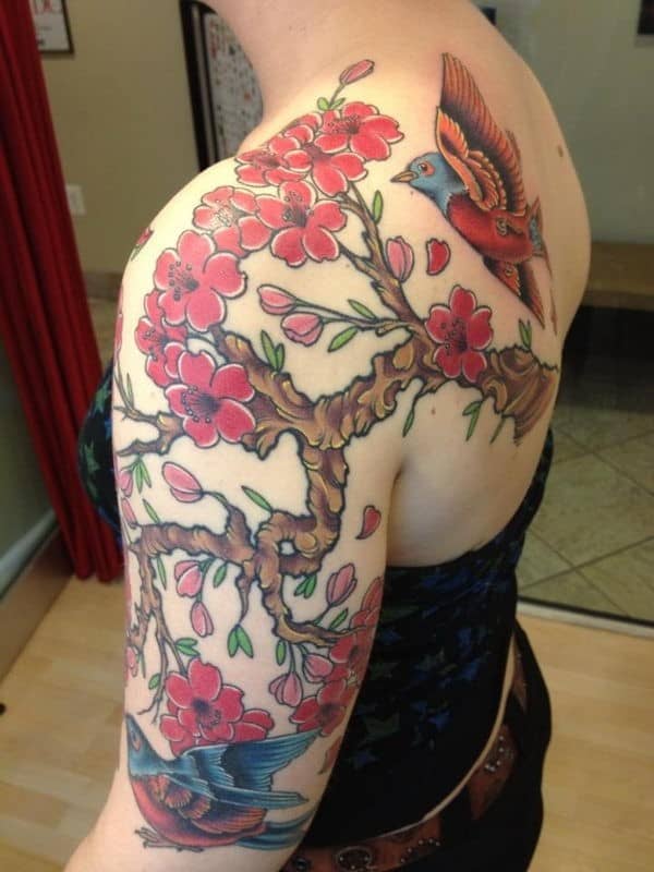 150 Cherry Blossom Tattoo Designs & Meanings