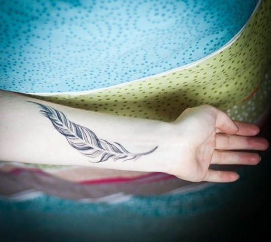 13-feather-tattoo-on-wrist