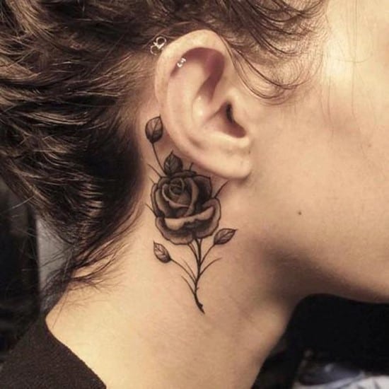 14-Small-black-and-white-rose-tattoo-on-neck
