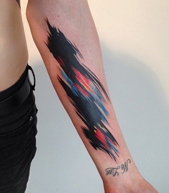 14-Watercolor-Forearm-Tattoo