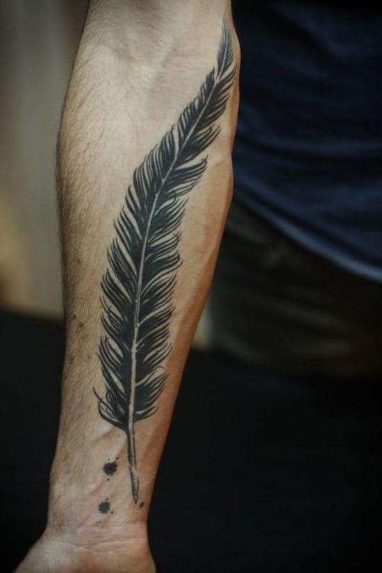 15-Big-Black-Feather-Tattoo