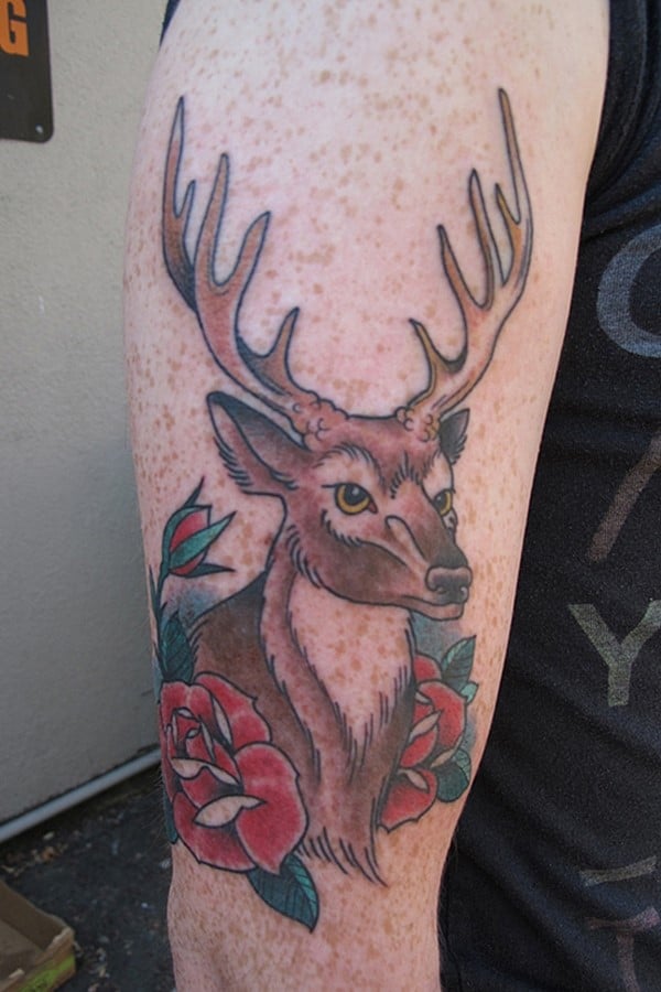 16-Deer-and-Rose-Tattoo