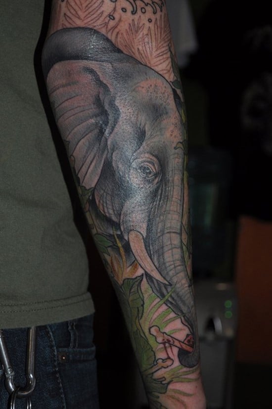 19-Elephants-Forearm-Tattoo