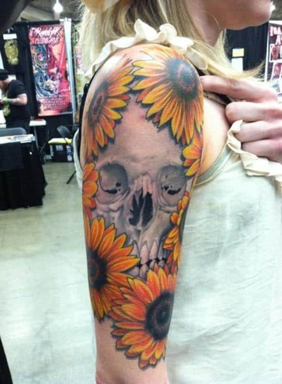 23-sunflower-and-skull-tattoo