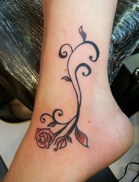 23-swirly-floral-foot-tattoo