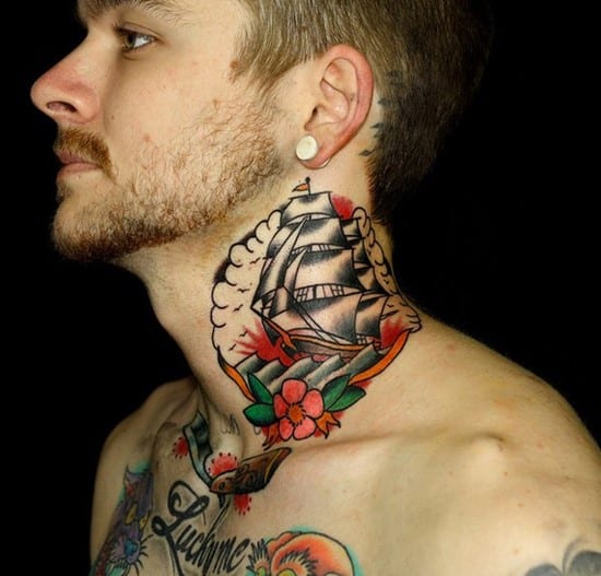 25-Ship-tattoo-on-neck-myke-chambers