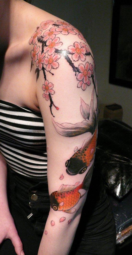 koi fish pond tattoo