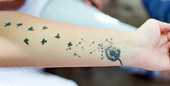 31-Dandelion-tattoo-on-wrist